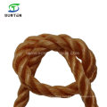 Wearable 3 Strand Brown Twisted/Twist White PP/Polypropylene Splitfilm/Split Film Rope for Agriculture Packing